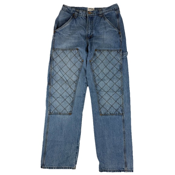 Wrangler Quilted Double Knee Blue Jeans Men's Size 32x32